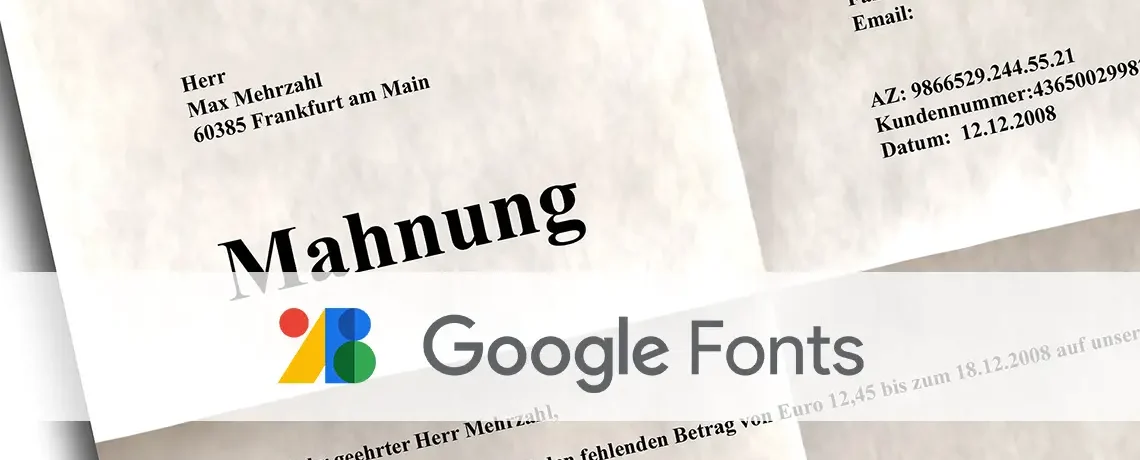 Abmahnung Google Fonts