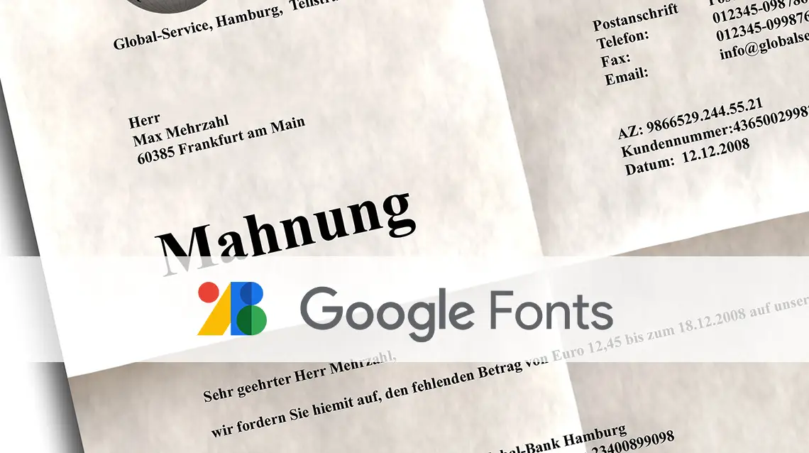 Abmahnungen wegen Google Fonts